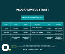 Charger l'image dans la galerie, STAGE SOCCERMASTER 2023 Semaine Complémentaire